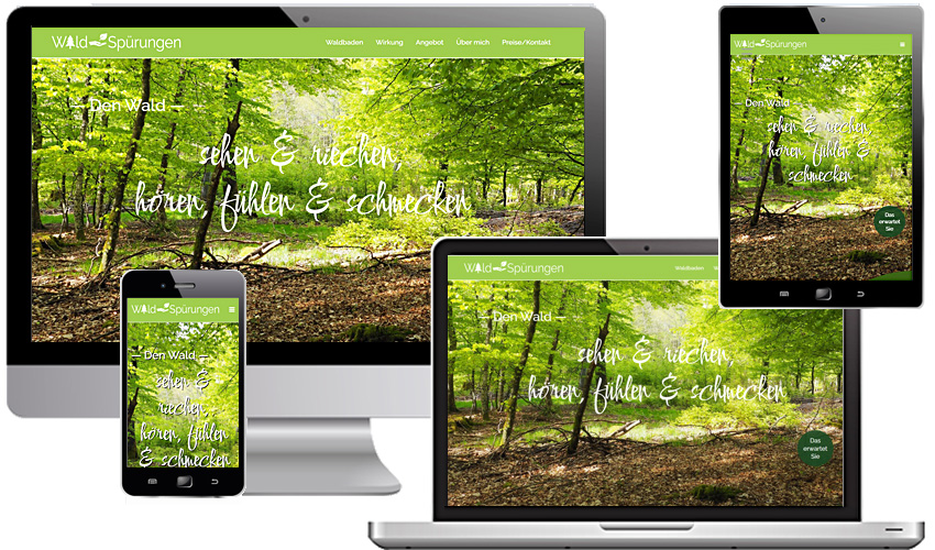 Eine kleine Website, die Lust auf eine WaldSpürung macht