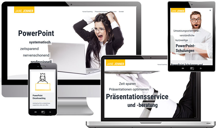 PowerPoint ist nicht schwer, kann aber ganz schön nerven. Ich unterstütze Sie.